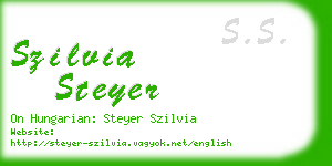 szilvia steyer business card